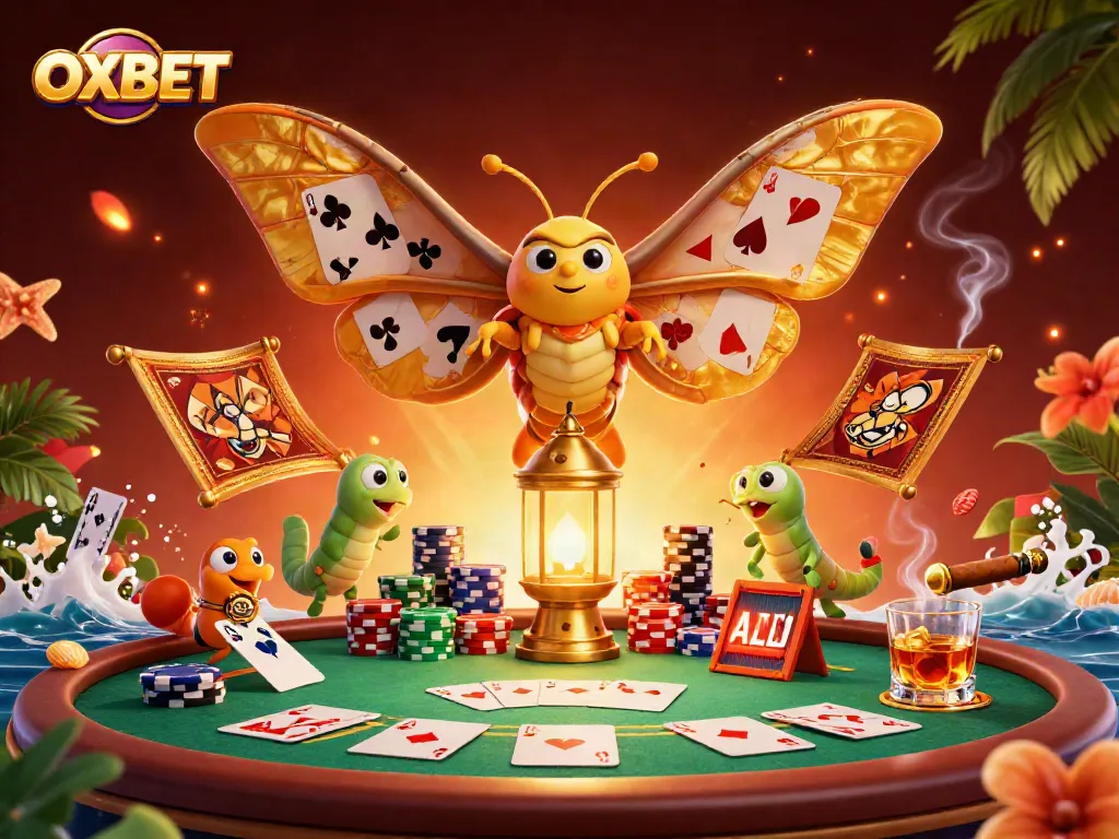 Experience OXBET's thrilling casino atmosphere with vibrant characters in a vibrant 3D illustration.