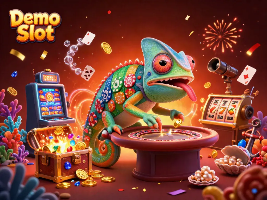 Experience thrilling Demo Slot action with colorful characters and dynamic casino elements.