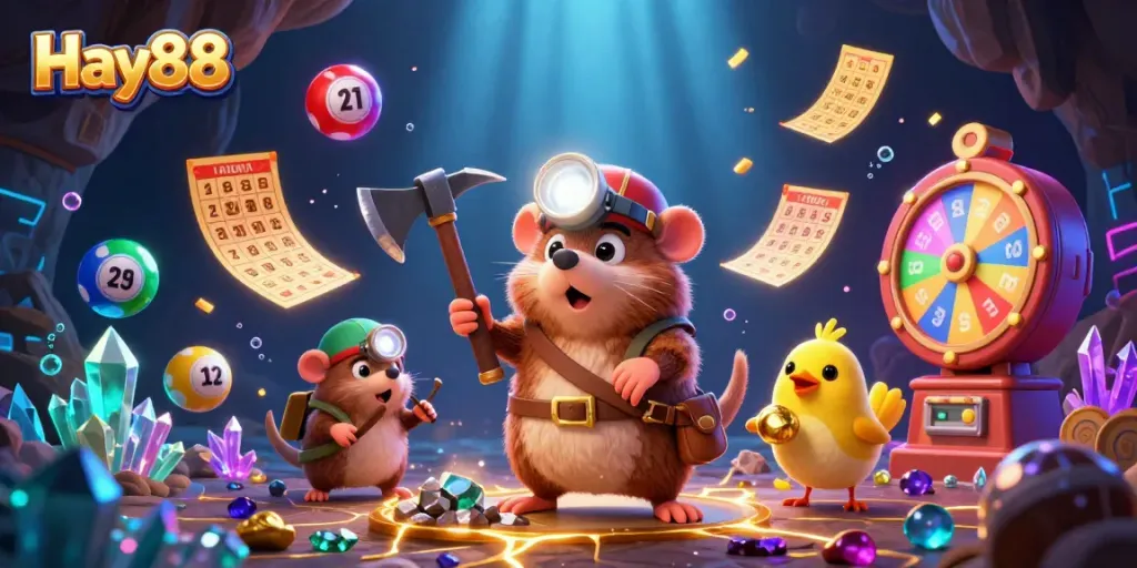 Hay88 treasure hunting experience with vibrant game elements and dynamic prize displays