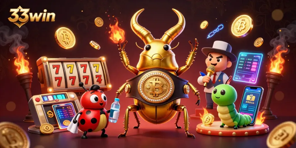 Play thrilling games at 33win, where the jackpot counter shines among colorful slot reels!